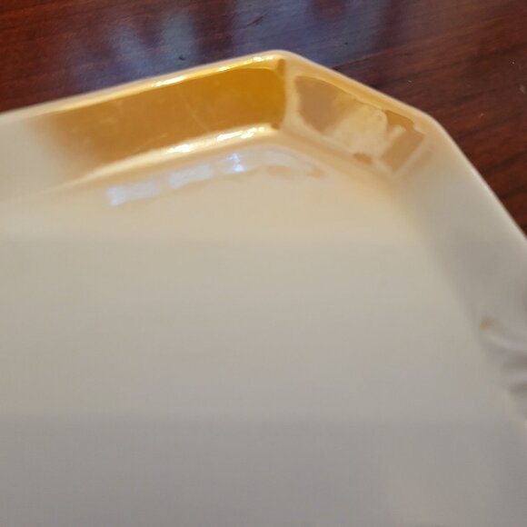 Vintage German Porcelain Tray With Pink Rose Design & Gold Accents - Picture 7 of 8